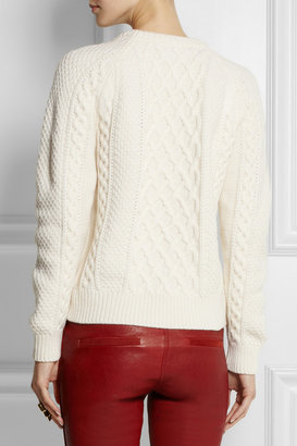 Alexander McQueen Cable-knit wool and cashmere-blend sweater