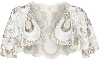 View Collection Phase Eight Beatrice Embellished Cape, Ivory