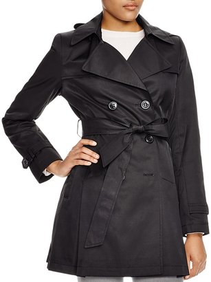 DKNY Megan Double Breasted Trench Coat with Belt