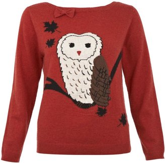 Yumi Owl print jumper