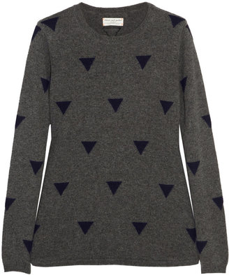 Chinti and Parker Triangle-intarsia fine-knit cashmere sweater