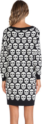 Love Moschino Printed Skull Sweater Dress