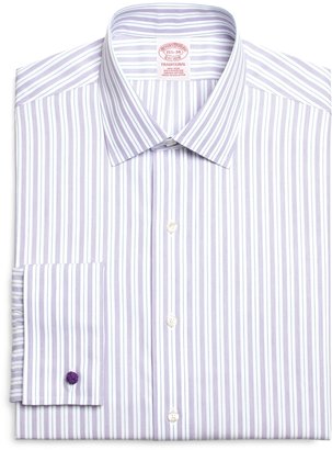 Brooks Brothers Non-Iron Madison Fit Split Stripe French Cuff Dress Shirt