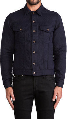 Naked & Famous Denim Quilted Cotton/Wool Double Denim Jacket