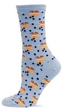 Hot Sox Blueberry Pancakes Crew Socks