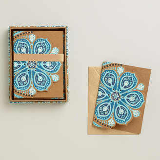 Cost Plus World Market Nomad Tiles Handmade Notecards, Set of 8