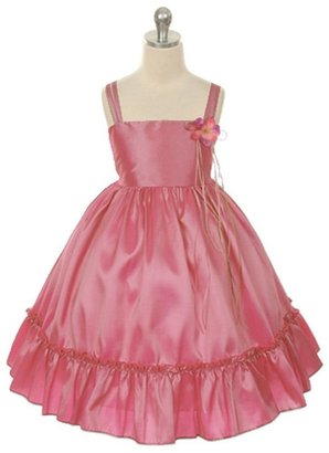 Kids Dream Toddler Girls 2T Mauve Taffeta Ruffle Flower Girl Dress