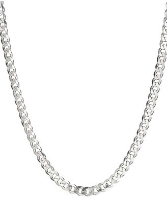 Love SILVER Sterling Silver 1oz Solid Diamond-Cut Curb Chain