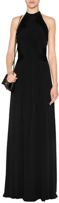 Philosophy di Alberta Ferretti Lace Embellished Gown in Black