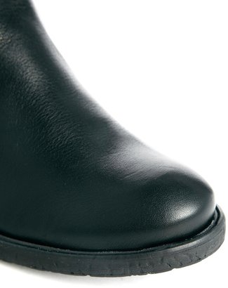 Park Lane Leather Zip Flat Ankle Boots