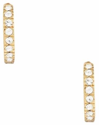 Finesse Gold Small Swarovski Crystal Hoop Earrings