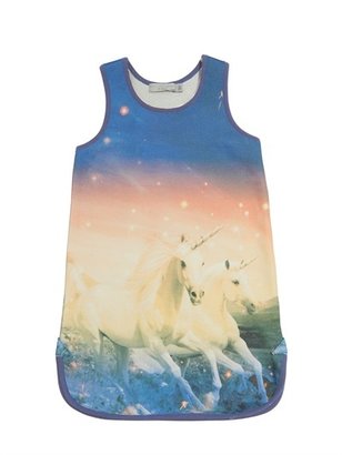 Stella McCartney Kids - Unicorn Printed Cotton Sweatshirt Dress