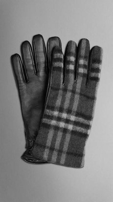 Burberry Check Wool Gloves