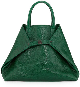 Akris Ai Medium Top-Handle Tote Bag, Green