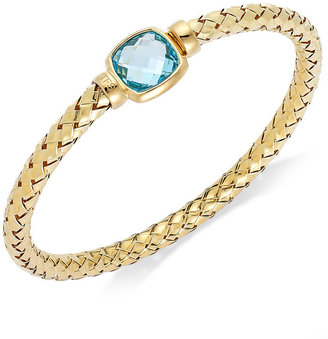 Roberto Coin The Fifth Season by 18k Gold over Sterling Silver Bracelet, Blue Topaz Polished Woven Bracelet (8 ct. t.w.)