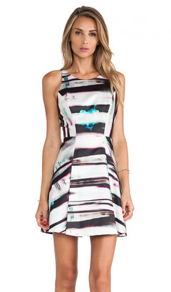 Milly Mirage Print Flare Dress