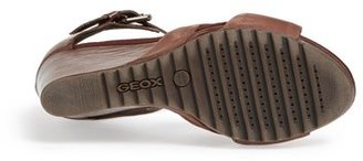 Geox 'Alias' Mid Wedge Ankle Strap Sandal