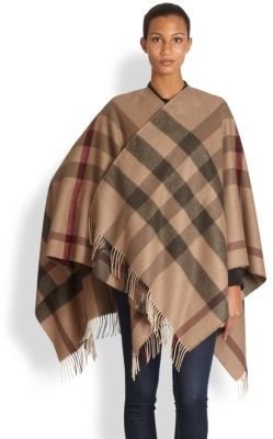 Burberry Wool Check Cape
