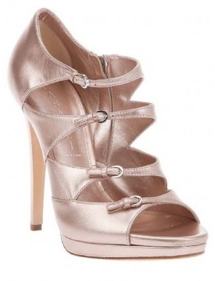 Casadei pristine (PR Strappy Pink Leather Double Platform Shoes Sandals 38.5 - 8.5