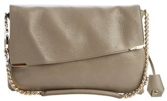 Jimmy Choo beige leather padlock-strap 'Ally' shoulder bag