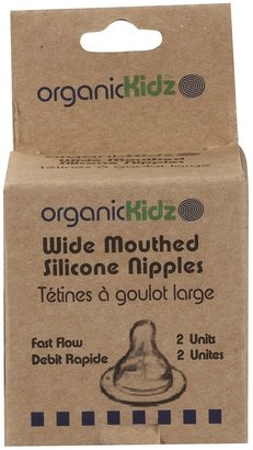 organicKidz Wide Mouthed Nipples - Fast Flow - 2 Pk
