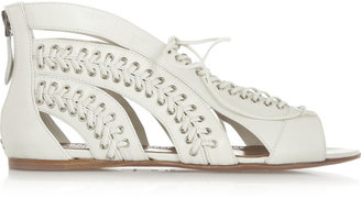 Alaia Lace-up leather sandals