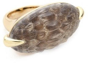 Alexis Bittar Crocodile Textured Cabochon Cocktail Ring