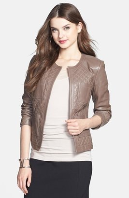 Halogen Quilted Leather Jacket (Online Only)