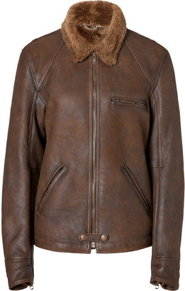 Golden Goose Leather Jacket in Brown