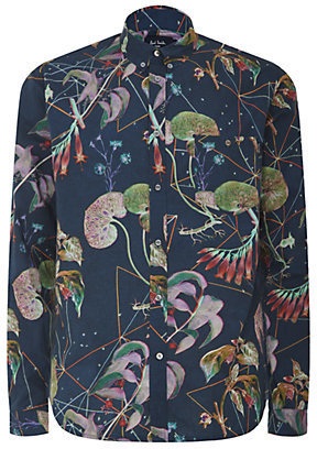 Paul Smith Tailored Fit Botanical Floral Print Shirt