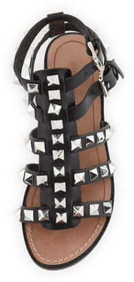 Rebecca Minkoff Sage Studded Leather Gladiator, Black