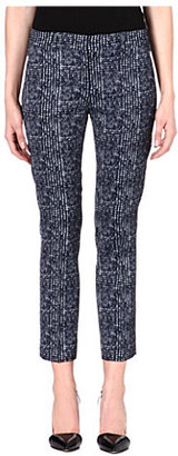 Sportmax Noemi tweed-print satin trousers