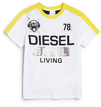 Diesel Boy's "Successful Living" Logo Tee