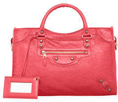 Balenciaga Giant 12 Rose Golden City Bag, Rose Thulian