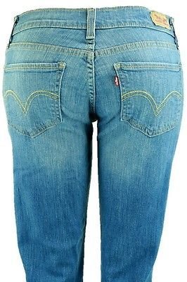 Levi's Levis Jeans 524 Boot Cut Ultra-Low Dreaming Blue Stretch Denim Juniors Pant