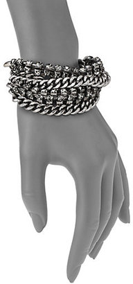 Giles & Brother Crystal Cup Chain Bracelet/Silvertone