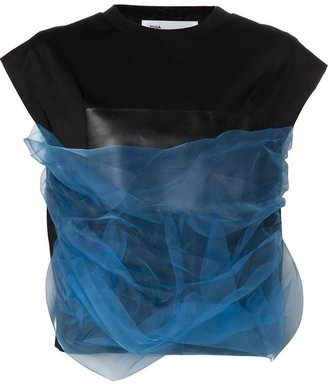Toga panel tulle T-shirt