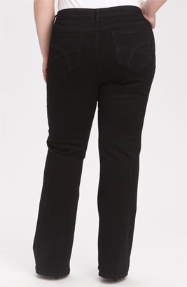 NYDJ 'Barbara' Stretch Bootcut Jeans (Black) (Petite Plus)