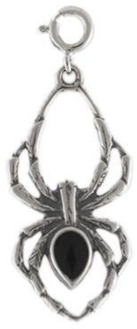 Sterling Spider Charm with Black Enamel
