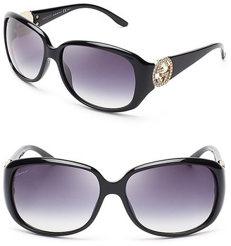 Gucci Crystal Logo Temple Sunglasses