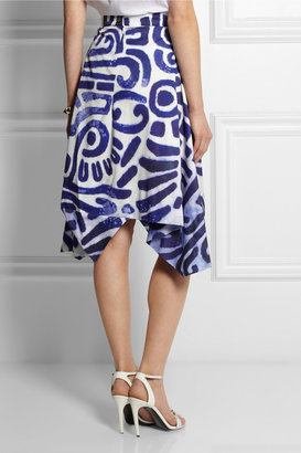 Vivienne Westwood Aztec asymmetric printed cotton skirt