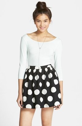 PPLA Polka Dot Print Full Skirt (Juniors)
