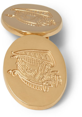 Deakin & Francis Kingsman Rose Gold-Plated Crest Cufflinks