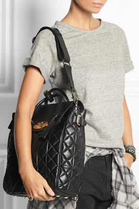 Mulberry + Cara Delevingne large quilted leather backpack