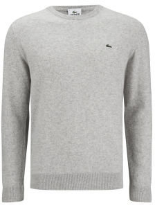 Lacoste Men's Basic Crew Knitted Jumper Grey