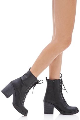 Forever 21 Lace-Up Combat Boots