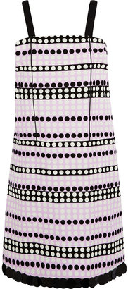 Marni Printed paillette-embellished cotton-faille dress