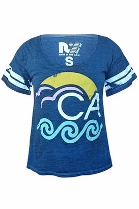 Rebel Yell CA Wave BF Tee in Heather Royal