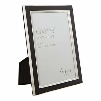 Linea Black enamel photo frame, 5 x 7