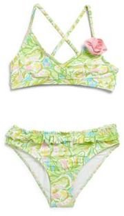 Lilly Pulitzer Toddler's & Little Girl's Tybee Two-Piece Floral Ruffled Bikini